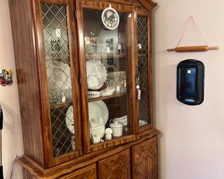 China cabinet with glass/lattice work