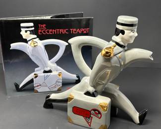 Vintage Swineside Bell Hop England Novelty Teapot & Book