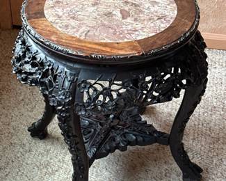 Antique Carved Wooden Chinese Table