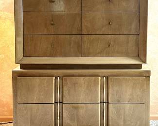 Mid Century Bleached Mahogany American of Martinsville Dresser