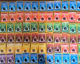 77 VINTAGE TRADING CARDS POKEMON ENERGY