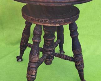 CHAS PARKER PIANO STOOL BALL & CLAW FEET