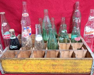 SODA BOTTLES & CRATE
