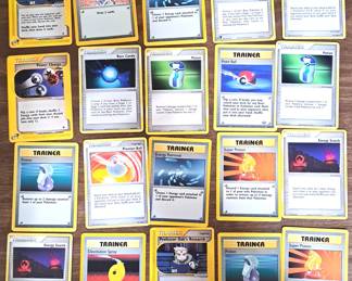 20 VINTAGE POKEMON TRAINER TRADING CARDS LOT
