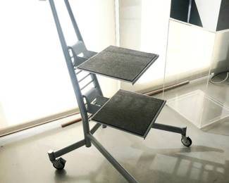 RARE Mid-Century TV Cart by Eduard Samso 