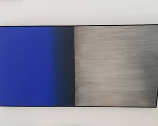 Blue to Black Litho against a Brused Steel Plate.  