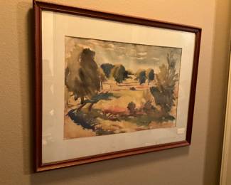 Matted & framed picture under glass