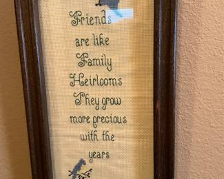 Hallway - cross-stitch framed under glass