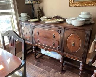 Full view picture of buffet in dining room 