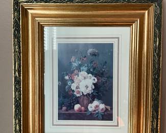 Matted, framed under glass picture