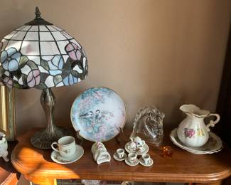 Lamp has been removed by family but all other items are available, as well as the table