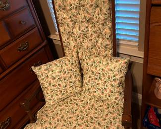 Tall back chair & cushions
