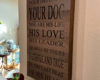 Kitchen- large board with saying