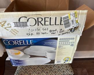 New in box set of 42 pieces of Corelle ware - never unpacked 