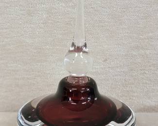 Signed art glass perfume bottle 