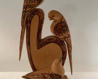 Wood carved birds, Cuba