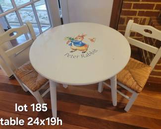 Child's table and chairs
