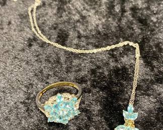 Sterling Silver Necklace And Ring