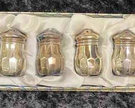 Antique Vintage Salt And Pepper Shakers Sterling Silver