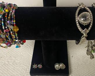 Brighton Bracelet, MultiColored Bracelet, Charm Bracelet Along With 2 Pair Of Earrings