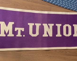 Vintage Mt. Union College banner