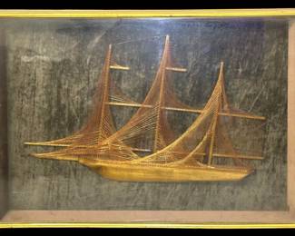 Copper Wire Ship Art