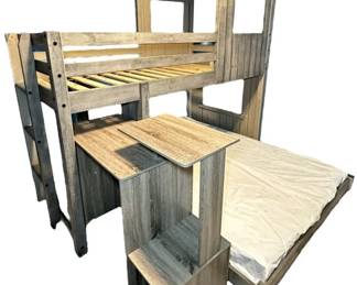 Tree House Bunk Bed with Desk