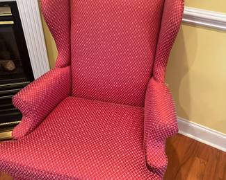 Pair wingback chairs 