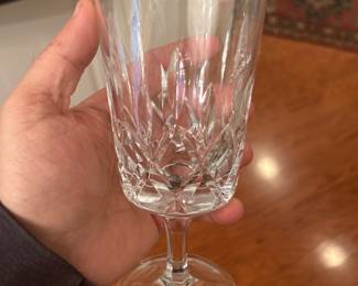 Pair of Gorham Crystal King Edward Iced Tea Glasses - set of 8 Vintage Blown Glass Crystal - Made in Germany