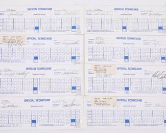 Lot of signed golf score cards