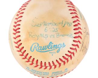 1981 KC Royals vs. Milwaukee Brewers Baseball