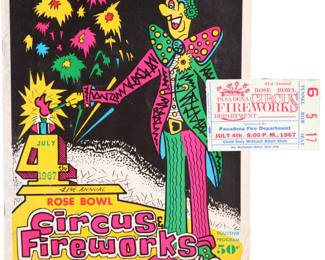 1967 Rose Bowl Fireworks Program