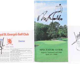 3 PGA Tour autographed cards