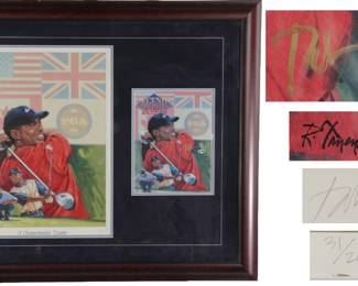 Tiger Woods autographed cover art for Legends of Sports magazine- limited edition