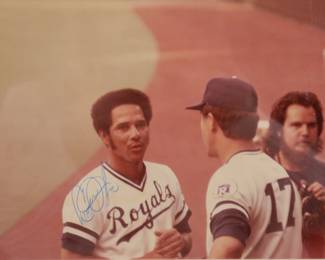 Amos Otis autographed photo