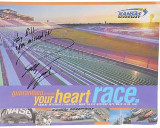 Signed Nascar Kansas Speedway Card