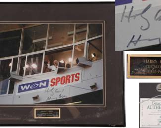 Harry Caray autographed photo
