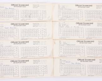 Lot of signed golf score cards