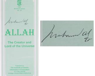 Muhammed Ali autographed Islamic Flyer