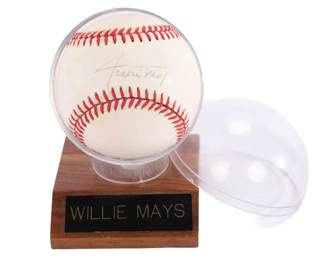 Willie Mays autographed baseball
