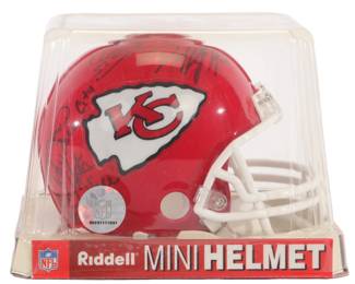 KC Chiefs autographed mini-helmet
