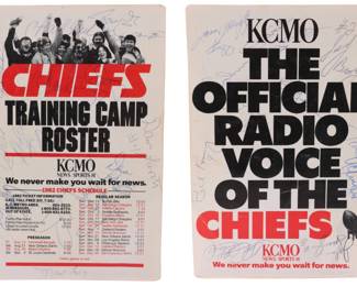 1982 KC Chiefs Training Camp autographed program