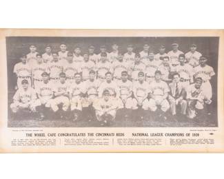1939 Cincinnati Reds Wheel Café Menu