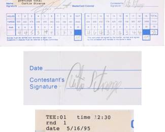 Curtis Strange autographed golf card