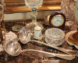 crystal and silverplate