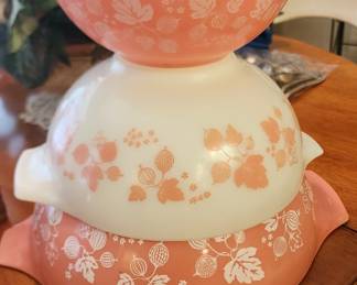 Pink and white pyrex