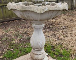 big cement birdbath