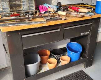 work bench and tools