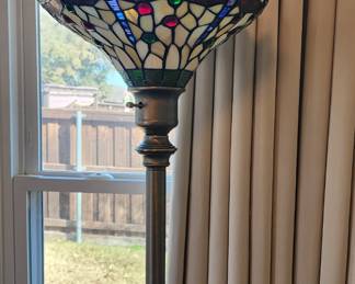 stained glass torch lamp
