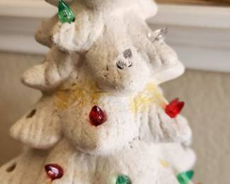 There appears to be a repair on ceramic Christmas Tree